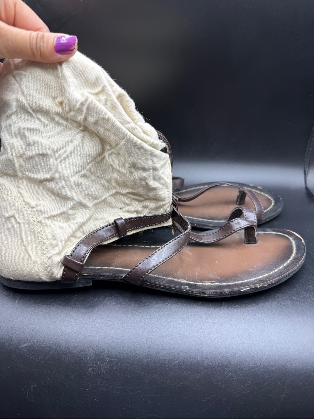 Women’s Leather T-Strap Sandals